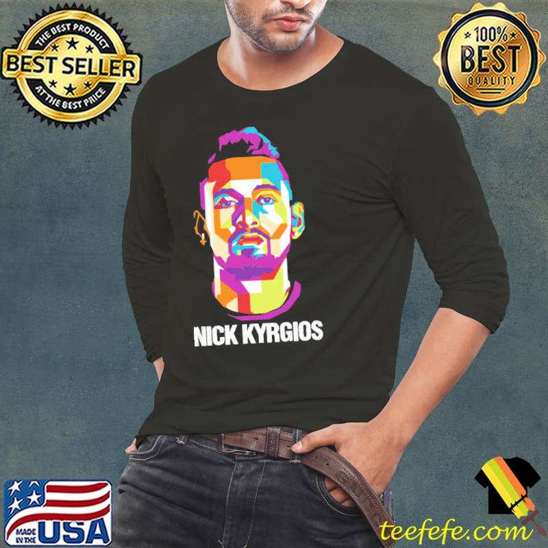 Nick kyrgios tennis vector art s Long Sleeve Tee Nick kyrgios tennis vector art s Long Sleeve Tee