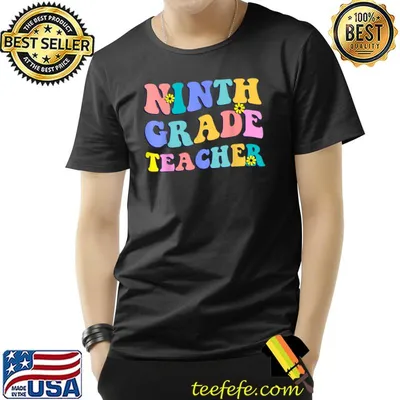 Ninth Grade Teacher Back To School Retro T-Shirt