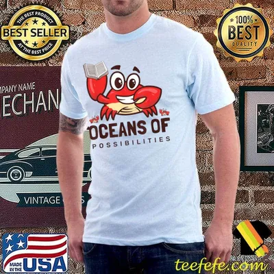 Oceans of Possibilities Summer Reading 2022 Crab T-Shirt