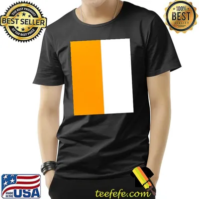 Orange and white graphic T-Shirt