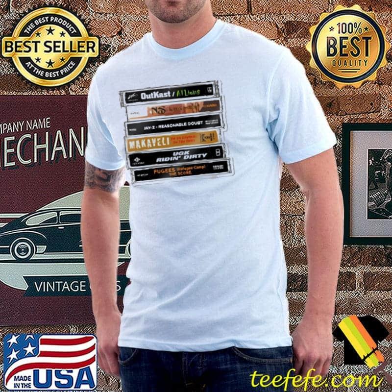Outkast nas jayz 2 pac ugk fugees tapes raptees shirt