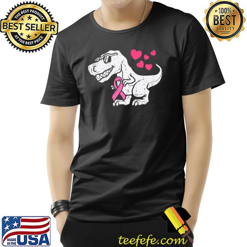 Pink Ribbon T-Rex Breast Cancer Awareness T-Shirt