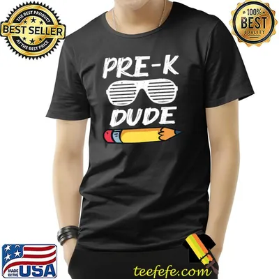 Pre-K Dude First Grade Back To School Sunglasses Pencil T-Shirt