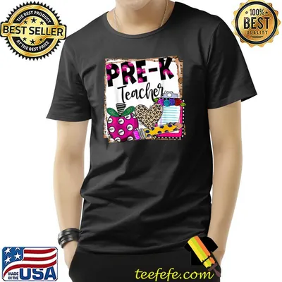 Pre K Teacher Leopard Back To School T-Shirt