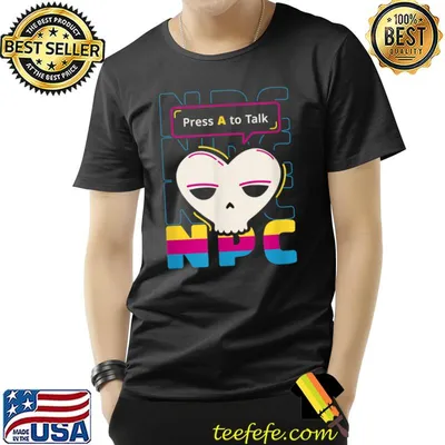 Press A To Talk NPC Gamer T-Shirt
