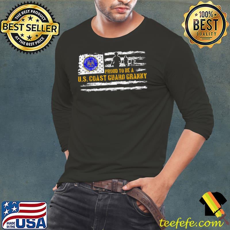 Proud To Be A US Coast Guard Veteran Granny Usa Flag T-Shirt Long Sleeve Tee Proud To Be A US Coast Guard Veteran Granny Usa Flag T-Shirt Long Sleeve Tee