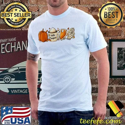 Pumpkin spice latte fall coffee lover halloween shirt