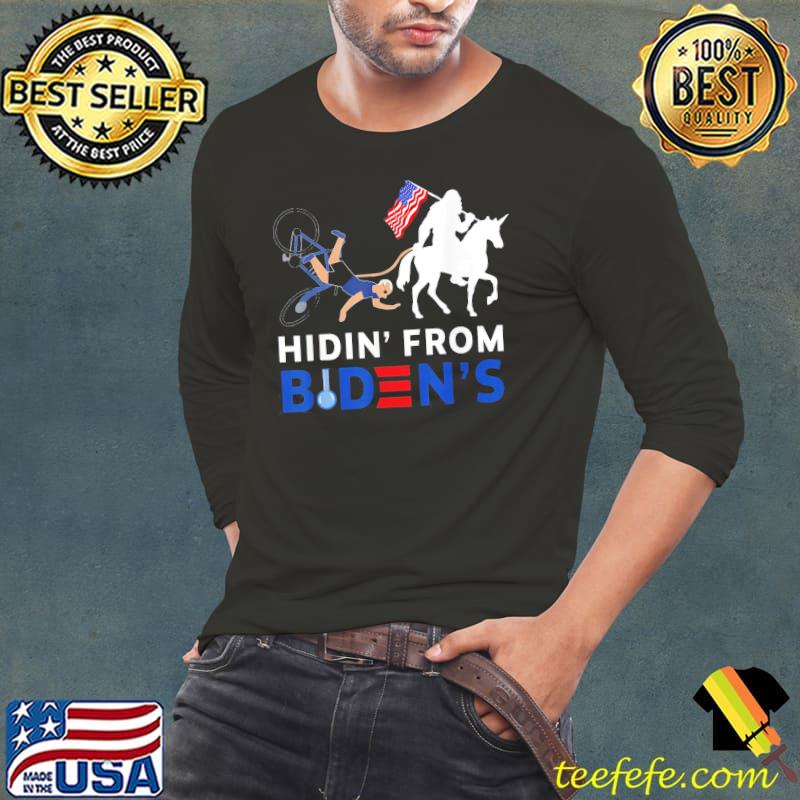 Ridin with bïden hiden from bïden sasquatch bigfoot s Long Sleeve Tee Ridin with bïden hiden from bïden sasquatch bigfoot s Long Sleeve Tee