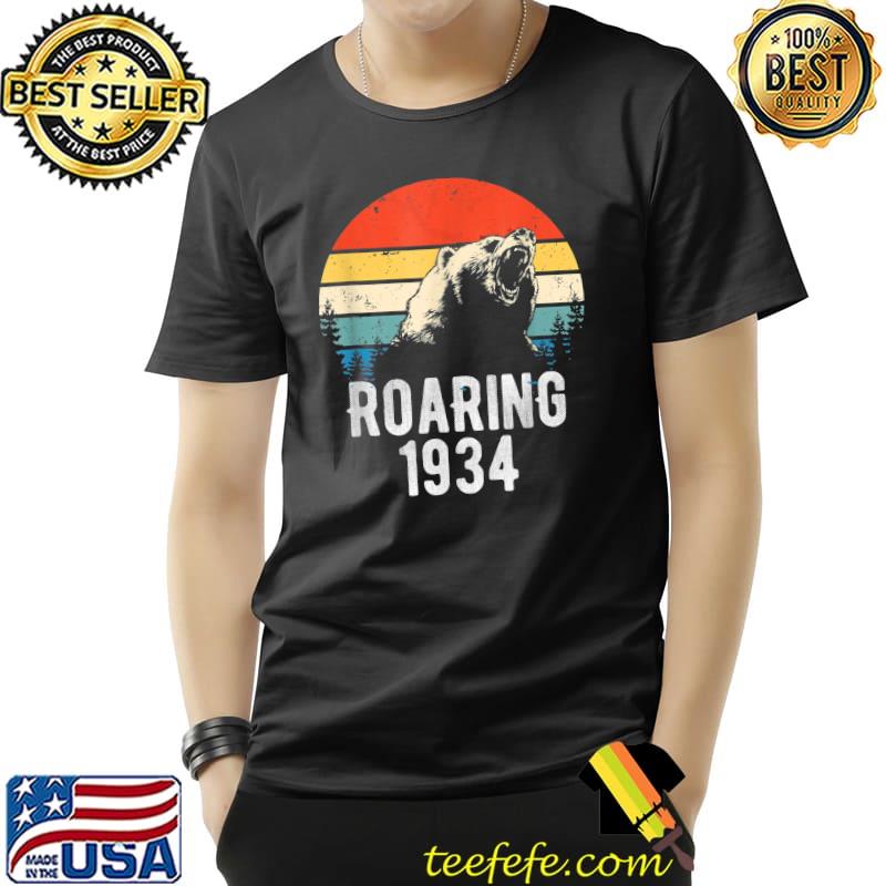 Roaring 1934 Vintage Sunset Bear Animal 88th Birthday T-Shirt