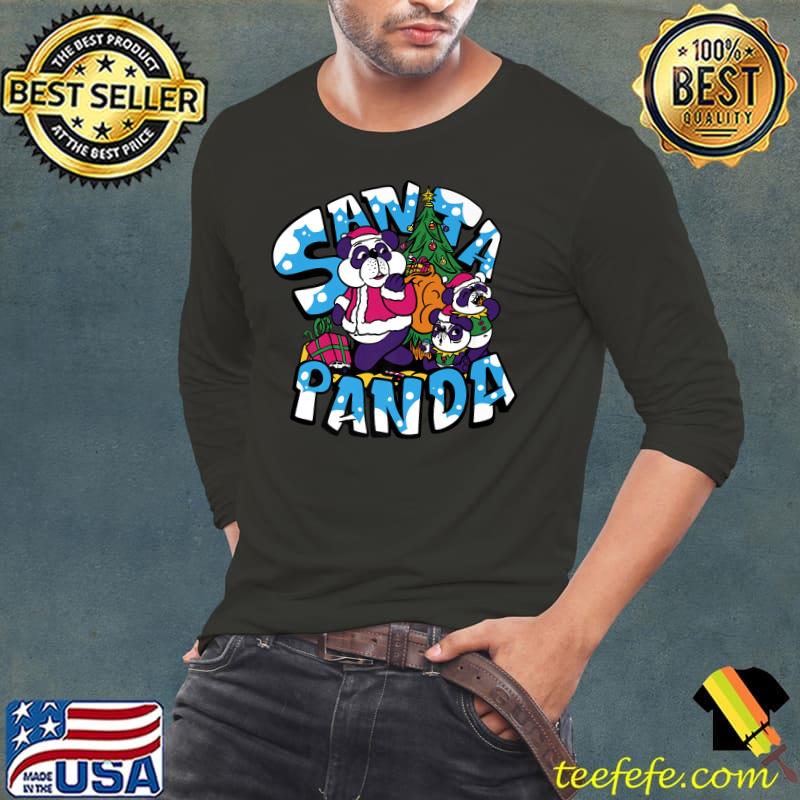 Santa panda christmas tree xmas T-Shirt Long Sleeve Tee Santa panda christmas tree xmas T-Shirt Long Sleeve Tee