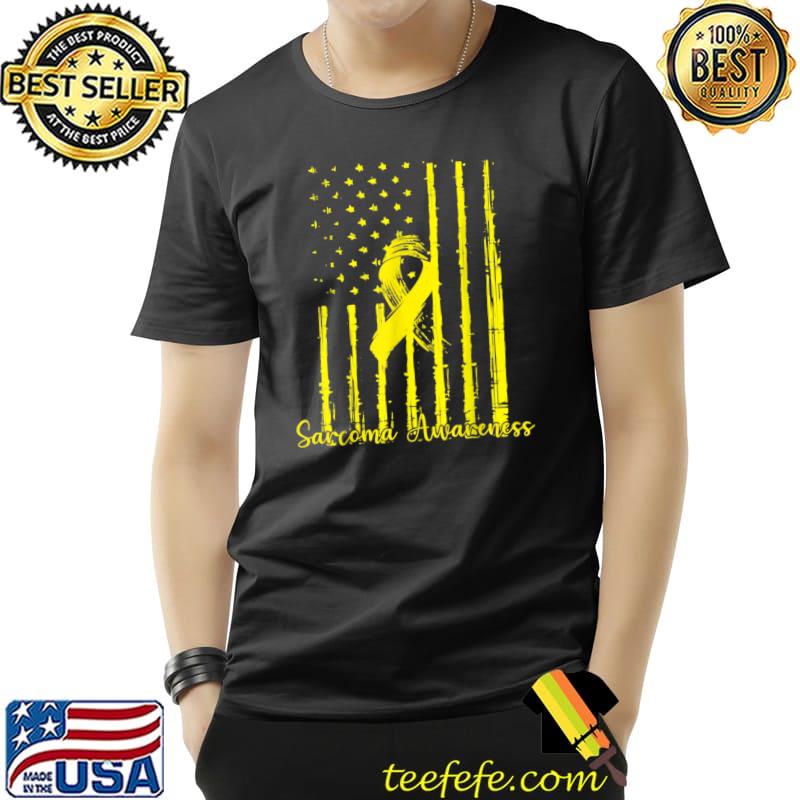 Sarcoma Awareness USA Flag T-Shirt Sarcoma Awareness USA Flag T-Shirt