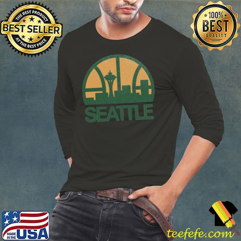 Seattle Sonics Classic T-Shirt Long Sleeve Tee Seattle Sonics Classic T-Shirt Long Sleeve Tee
