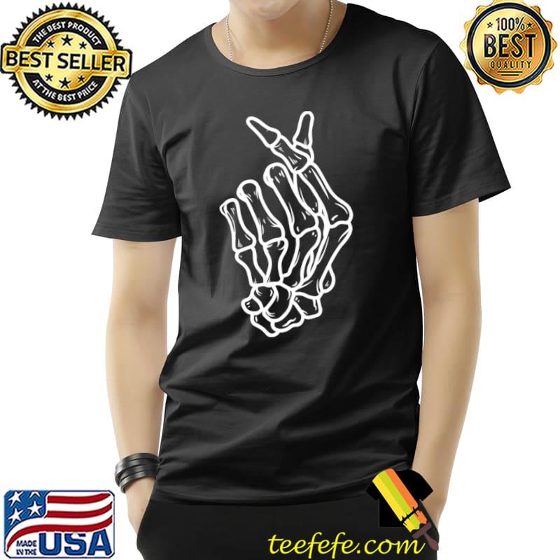 Skeleton Hand with heart Halloween T-Shirt
