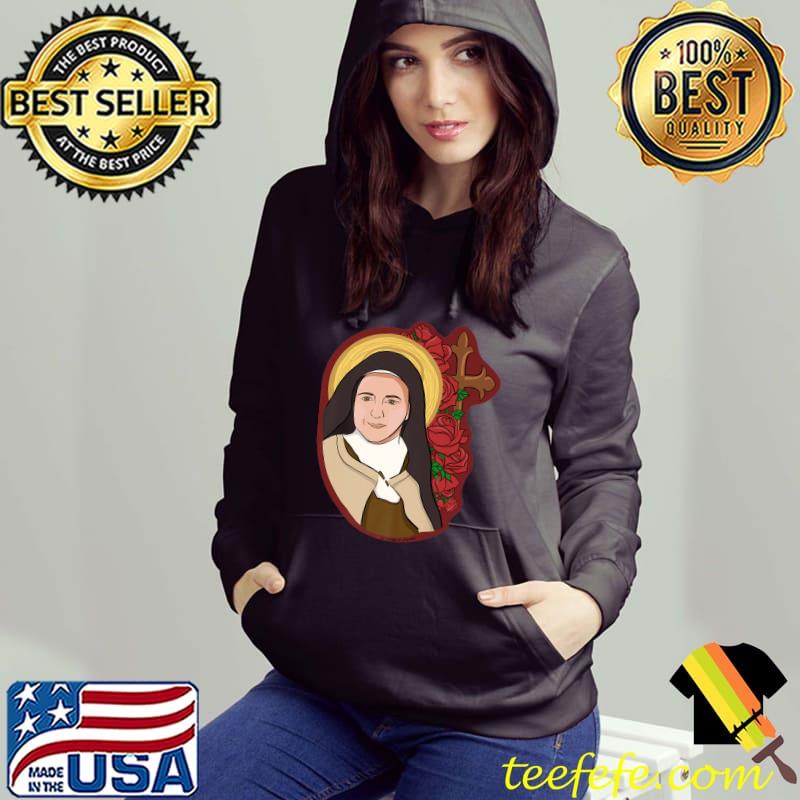 St Therese of Lisieux Kids Little Flower Rose Catholic Saint T-Shirt Hoodie St Therese of Lisieux Kids Little Flower Rose Catholic Saint T-Shirt Hoodie
