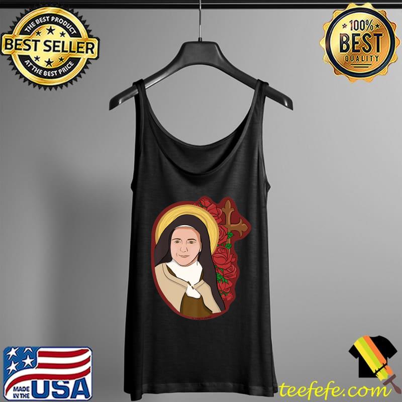St Therese of Lisieux Kids Little Flower Rose Catholic Saint T-Shirt Tank Top St Therese of Lisieux Kids Little Flower Rose Catholic Saint T-Shirt Tank Top