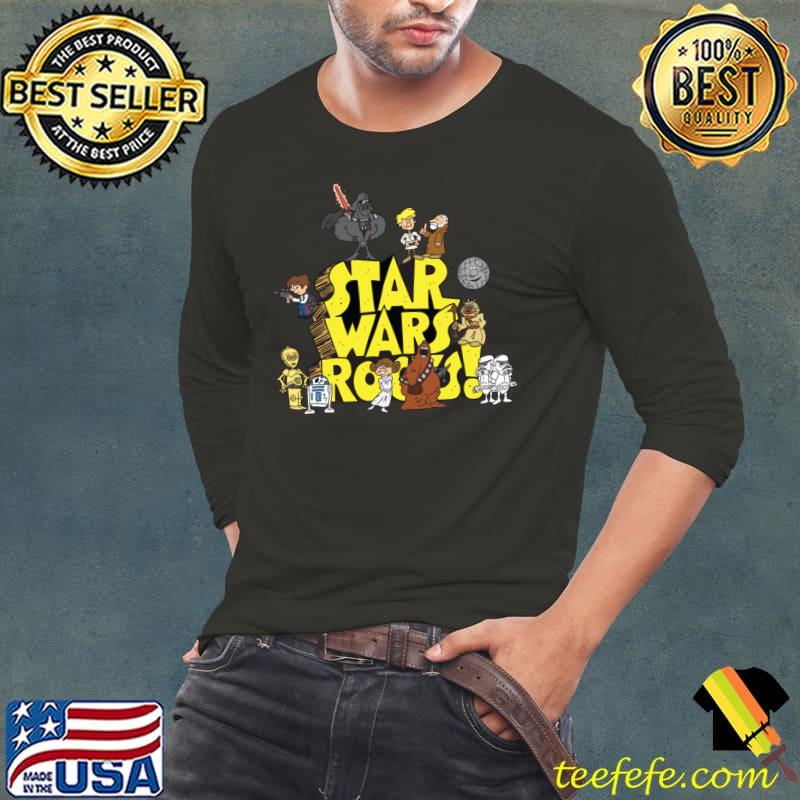 Star Wars Rocks T-Shirt Long Sleeve Tee Star Wars Rocks T-Shirt Long Sleeve Tee