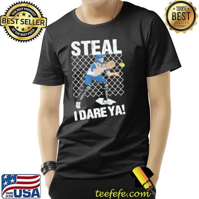 Steal I dare ya funny softball catcher cool shirt