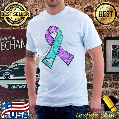 Suicide Prevention Awareness You Matter Teal & Purple Ribbon T-Shirt