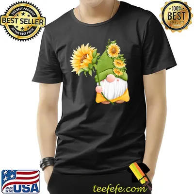 Sunflowers Gnome Fall T-Shirt