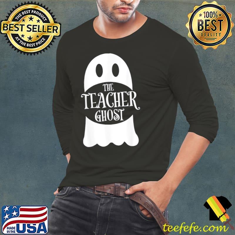 Teacher ghost matching halloween pajamas family teaching s Long Sleeve Tee Teacher ghost matching halloween pajamas family teaching s Long Sleeve Tee