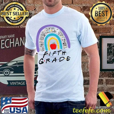 Team Fifth Grade Squad Back To School Rainbow T-Shirt