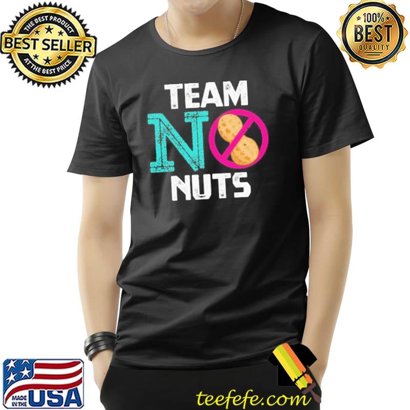 Team no nuts funny gender reveal party novelty toddler short sleeve shirt