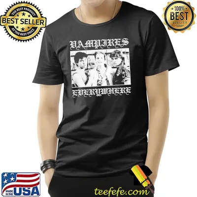 The lost boys vampires everywhere black metal parody shirt