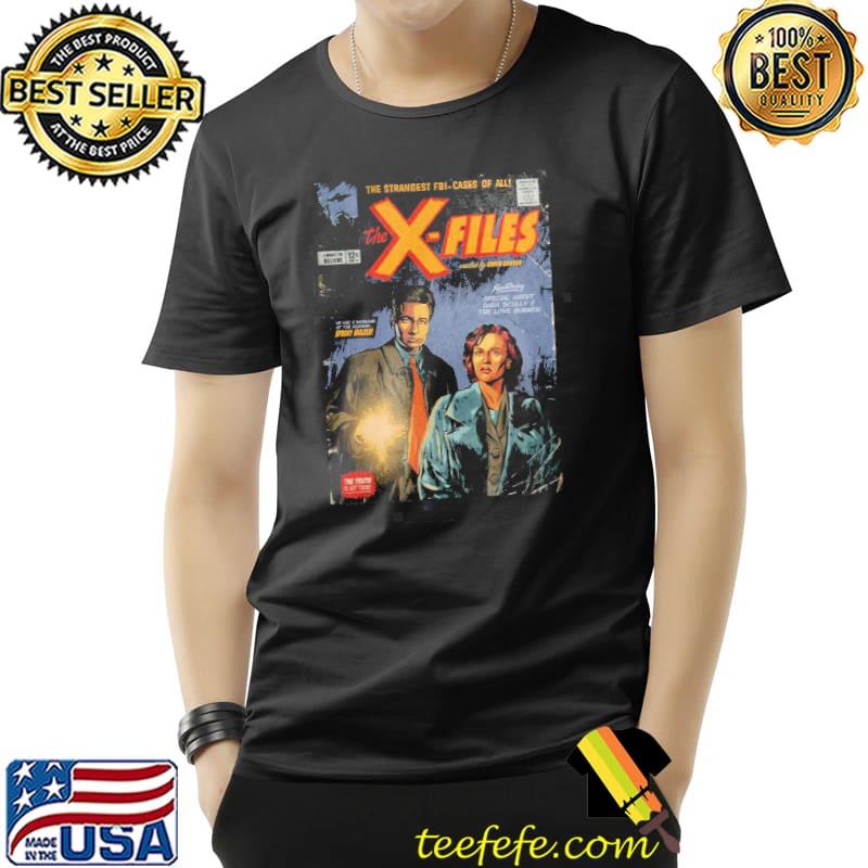 The xfiles mulder and scully comic style shirt