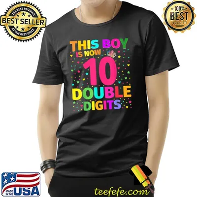 This Boy is Now Double Digits 10th Birthday T-Shirt