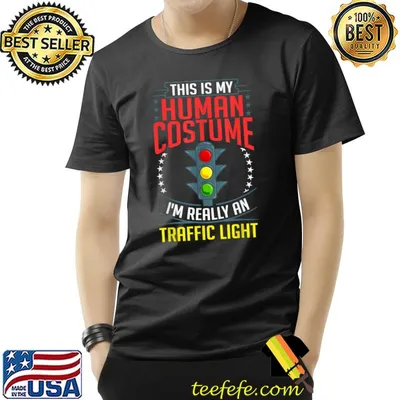 This Is My Human Costume I'm Really An Traffic Light Green Yellow Red Stop Stoplight T-Shirt