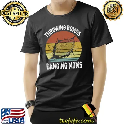 Throwing Bombs Banging Moms Football Vintage Sunset T-Shirt