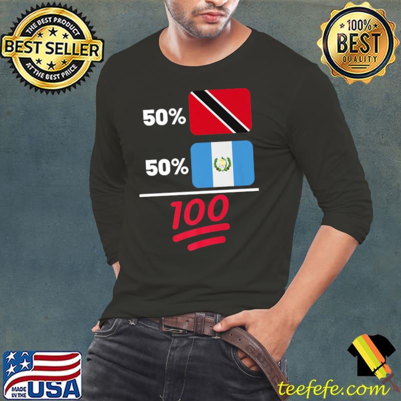 Trinidadian Plus Guatemalan Mix Flag Heritage T-Shirt Long Sleeve Tee Trinidadian Plus Guatemalan Mix Flag Heritage T-Shirt Long Sleeve Tee