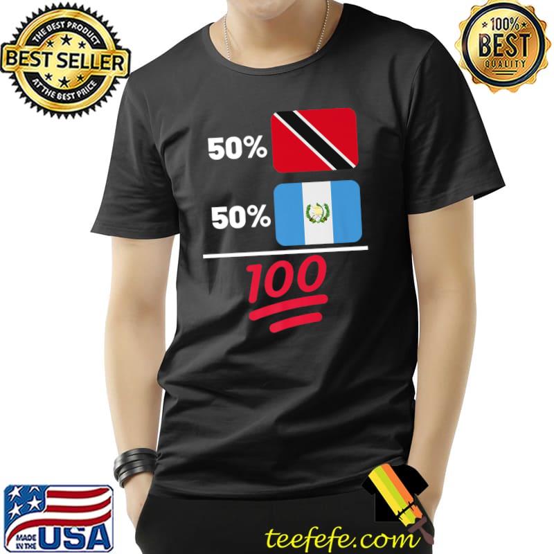 Trinidadian Plus Guatemalan Mix Flag Heritage T-Shirt