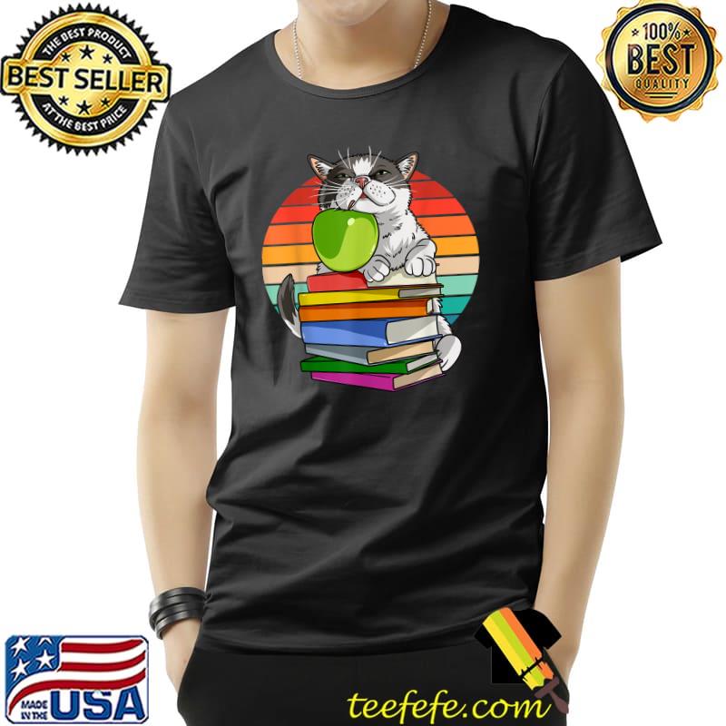 Tuxedo Cat Back To School Bookworm T-Shirt