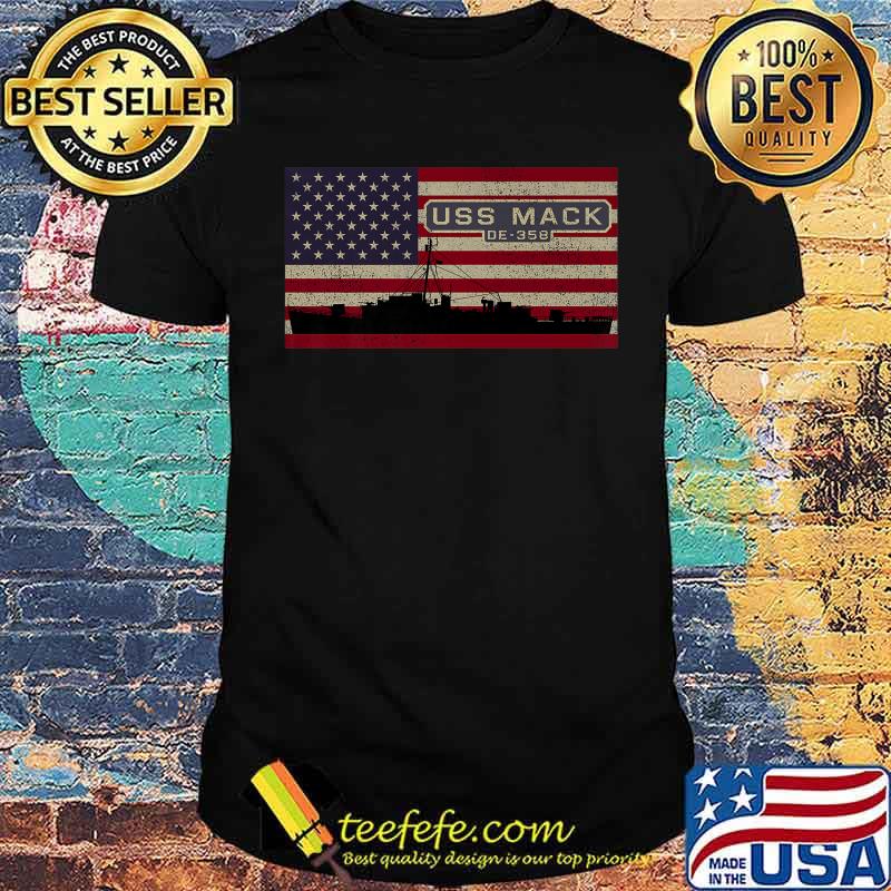 USS Mack DE-358 Ship American Flag Premium T-Shirt