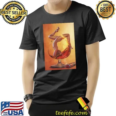 Woman in wineglass T-Shirt