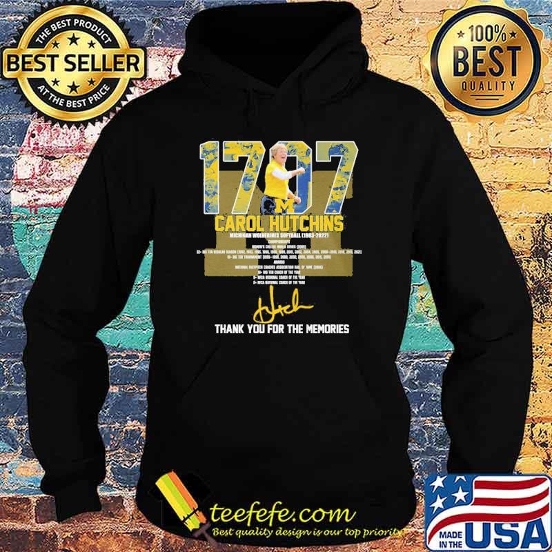 1707 carol hutchins michigan wolverines softball signature s Hoodie 1707 carol hutchins michigan wolverines softball signature s Hoodie