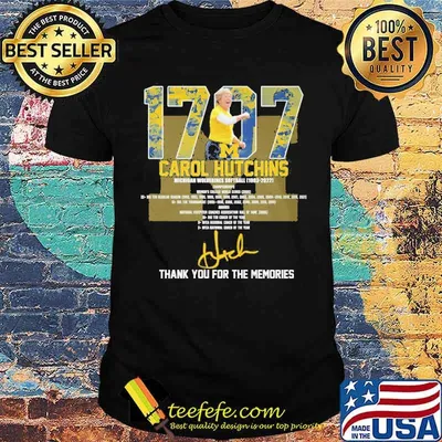 1707 carol hutchins michigan wolverines softball signature shirt