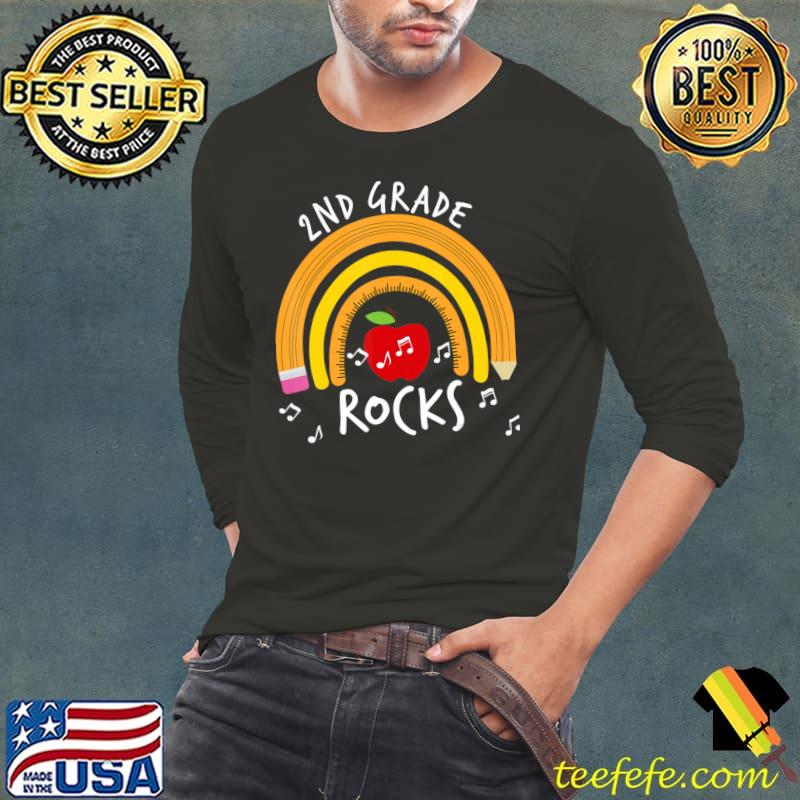 2nd Grade Rocks Rainbow Lover Back To School Classic T-Shirt Long Sleeve Tee 2nd Grade Rocks Rainbow Lover Back To School Classic T-Shirt Long Sleeve Tee