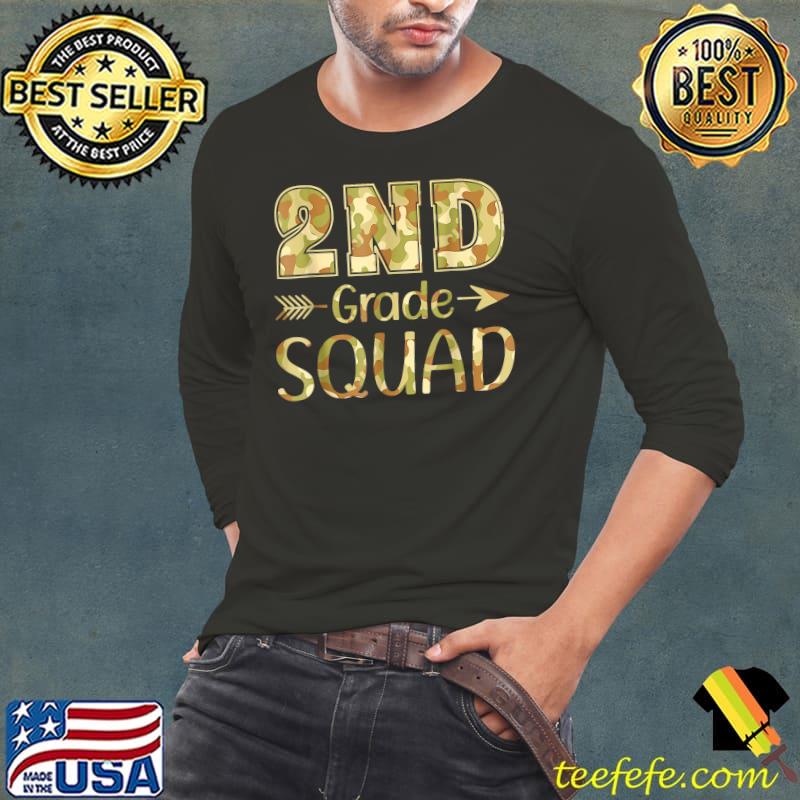2nd Grade Squad Camo Back To School T-Shirt Long Sleeve Tee 2nd Grade Squad Camo Back To School T-Shirt Long Sleeve Tee