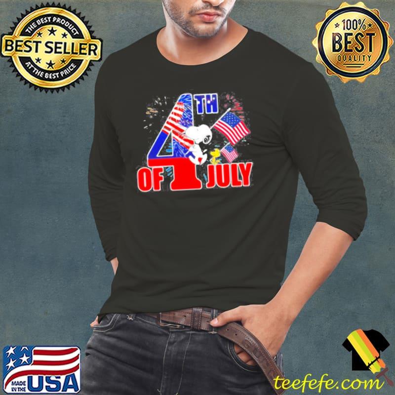 4th of july independence Snoopy and Woodstock flag s Long Sleeve Tee 4th of july independence Snoopy and Woodstock flag s Long Sleeve Tee
