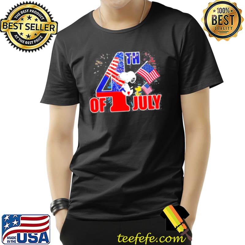 4th of july independence Snoopy and Woodstock flag shirt
