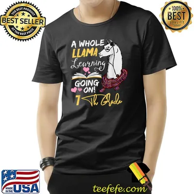 A Whole Llama Learning Going On In 7th Grade T-Shirt