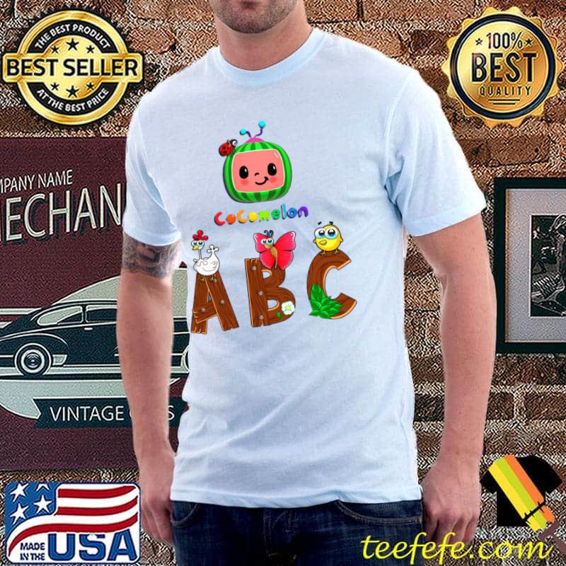 Abc Cocomelon Nursery Rhymes Chicken Butterfly Cartoon T-Shirt