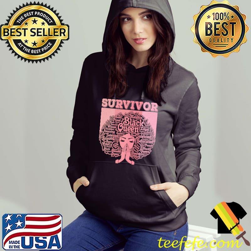 African American Breast Cancer Survivor Afro Words T-Shirt Hoodie African American Breast Cancer Survivor Afro Words T-Shirt Hoodie
