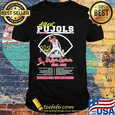 Albert pujols St Louis Cardinals thanks for memories signature shirt