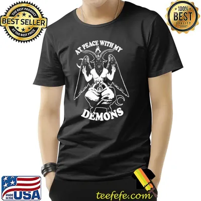 At peace with my demons Satan art classic shirt