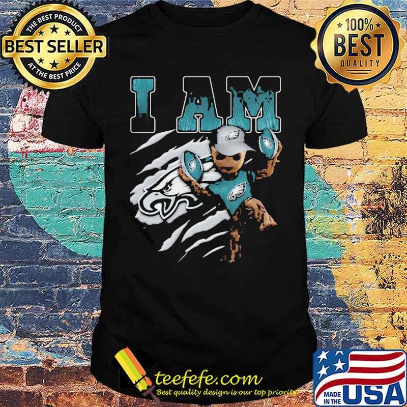 Baby Groot I Am Philadelphia Eagles Shirt