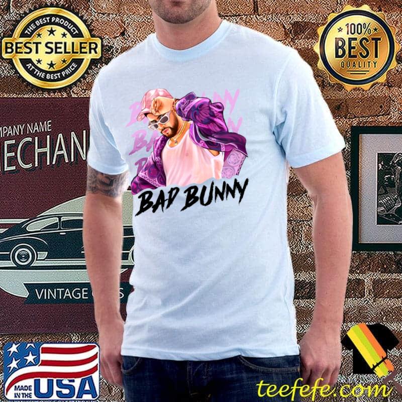 Bad Bunny in Pink Hat Un Verano Sin Ti T-shirt