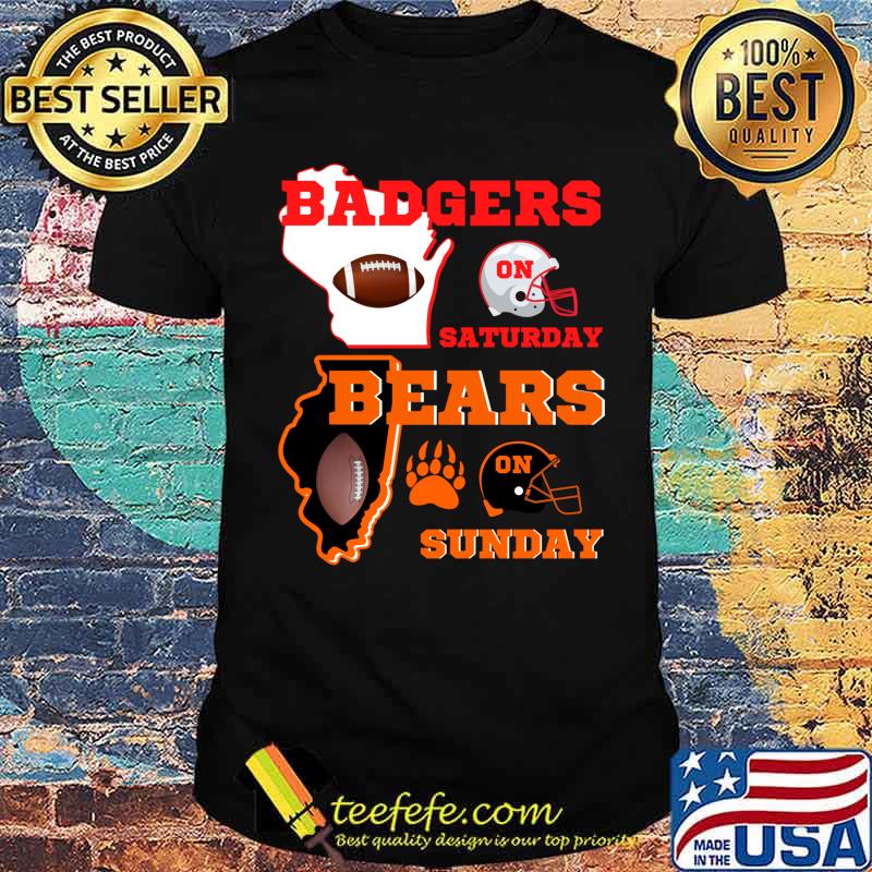 Badger On Saturday Bear On Sunday Kids T-Shirt